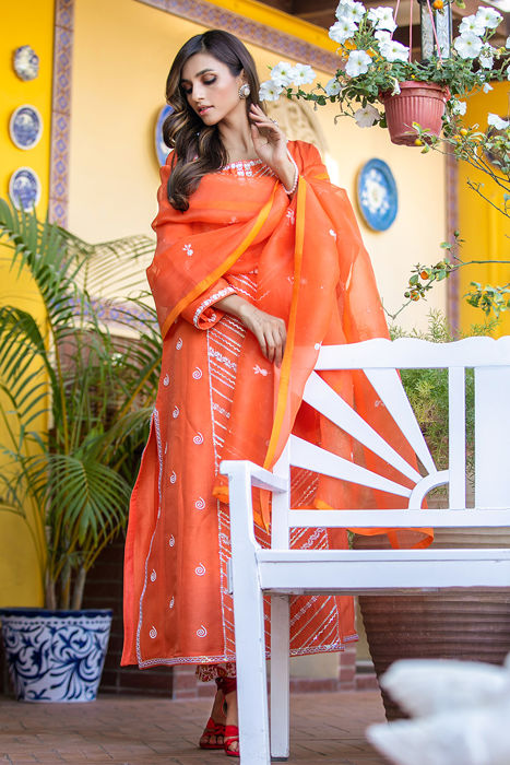 Orange Lotus Salwar-Kurta – Radhika Nandwani
